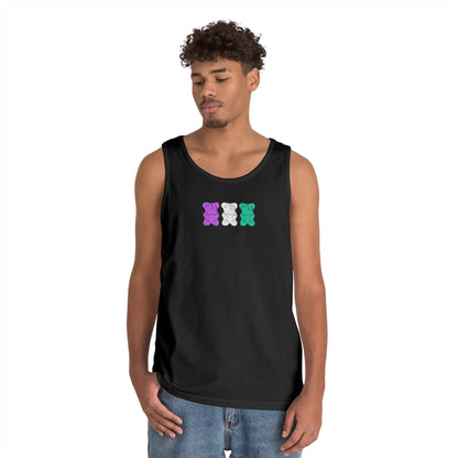 Genderqueer Pride Gummy Bears Unisex Heavy Cotton Tank Top
