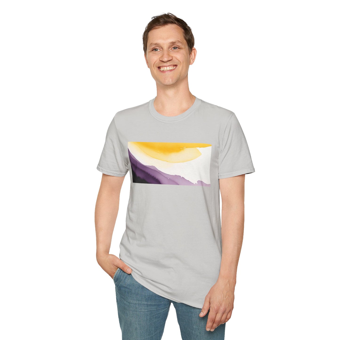 Nonbinary Pride Watercolor Unisex Softstyle T-Shirt
