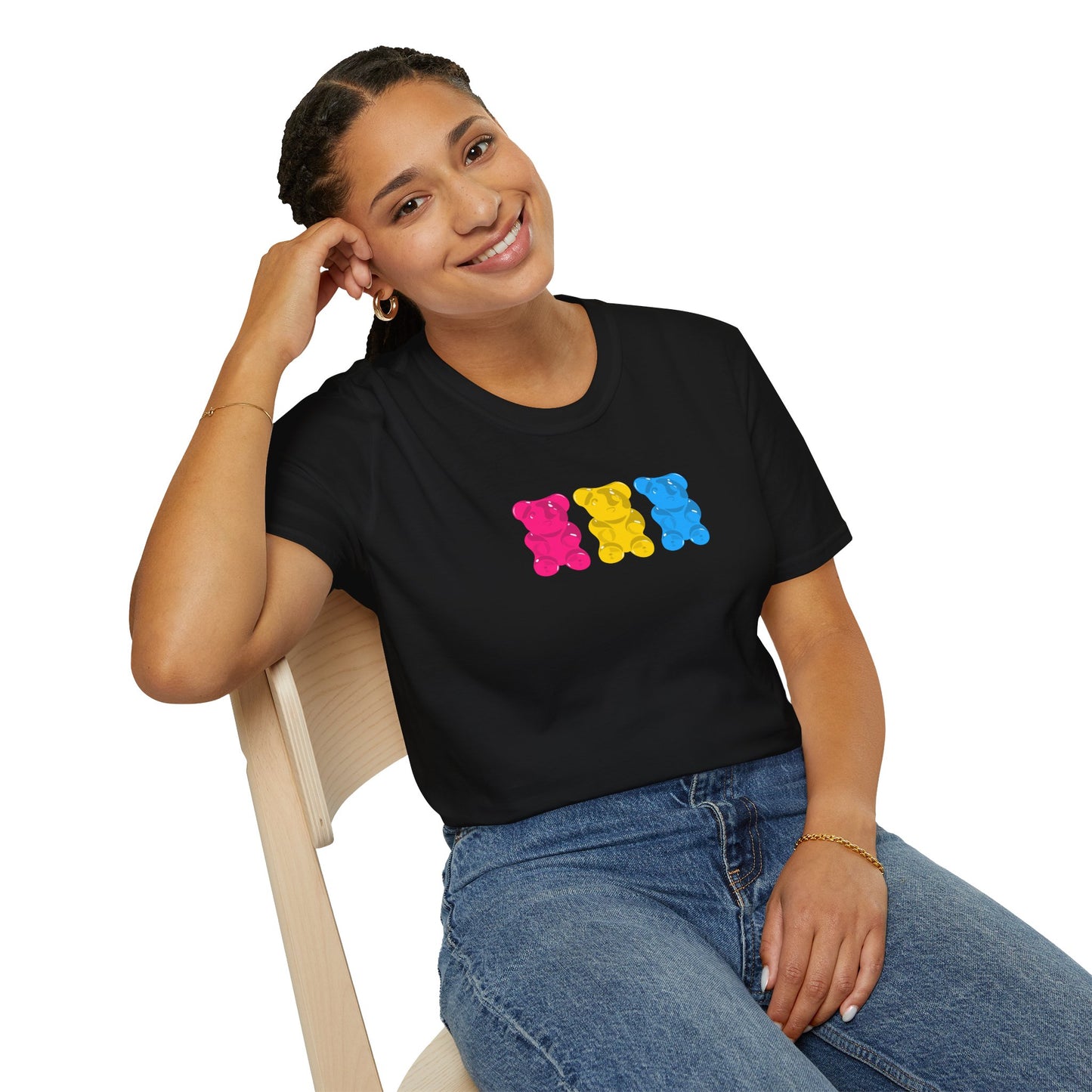 Pansexual Pride Gummy Bears Unisex Softstyle T-Shirt