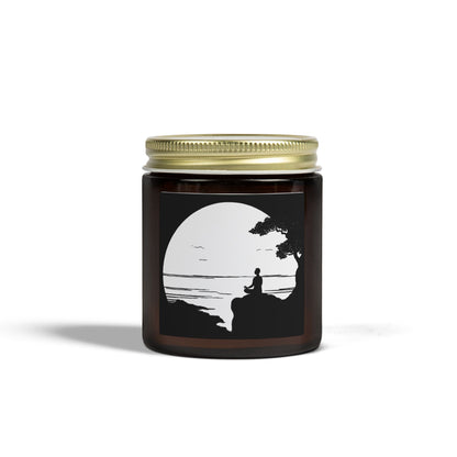 Lakeside Meditation Scented Candles, Coconut Apricot Wax (4oz, 9oz)
