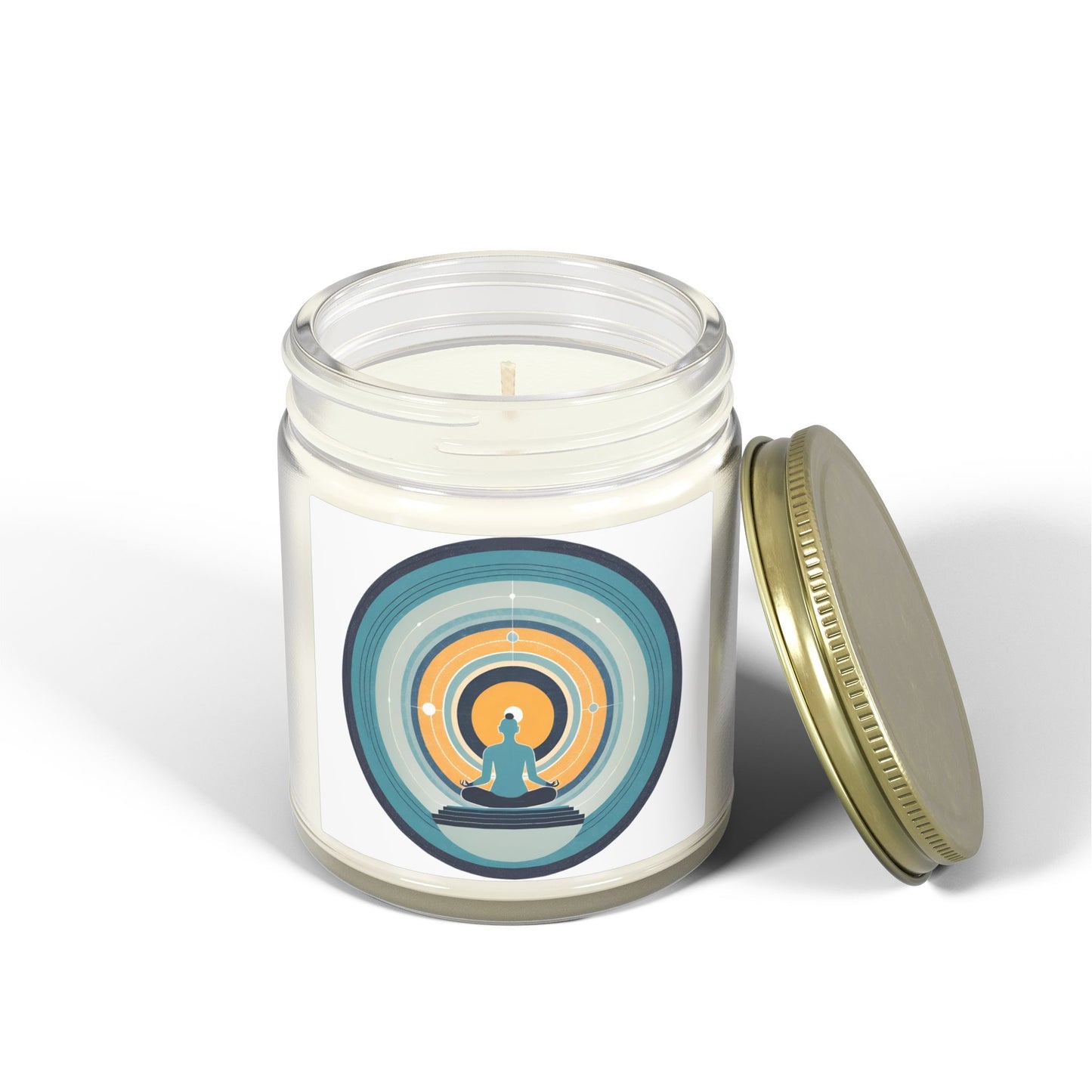 Circle of Meditation Scented Candles, Coconut Apricot Wax (4oz, 9oz)