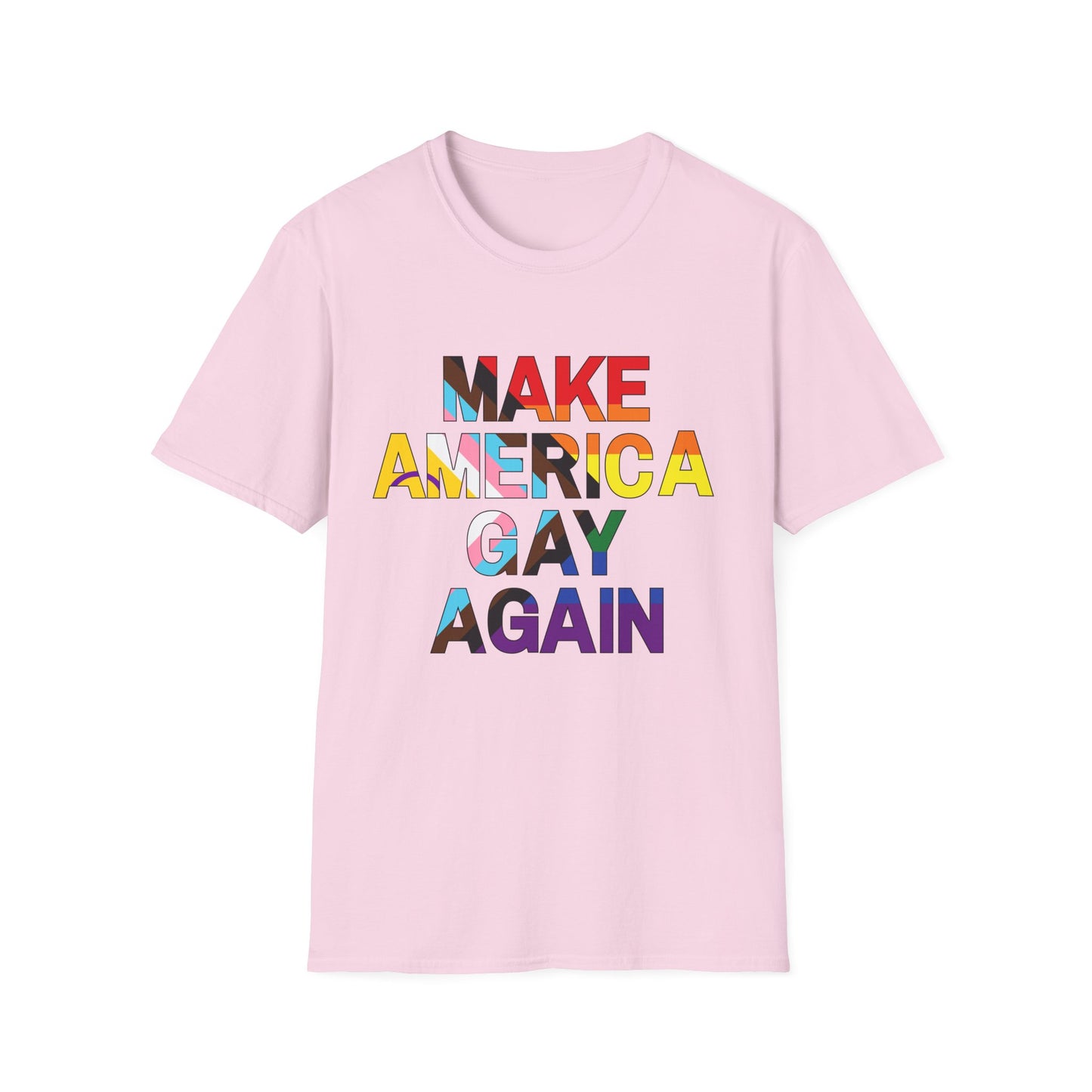 MAGA Make America Gay Again Pride Unisex Softstyle T-Shirt