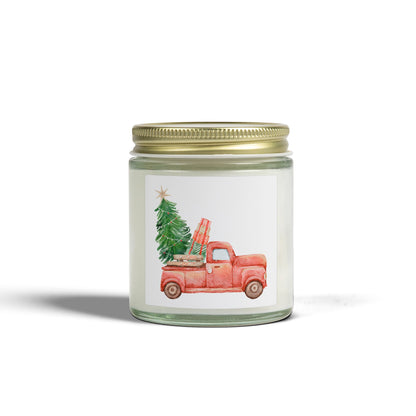 Old Red Truck Scented Candles, Coconut Apricot Wax (4oz, 9oz)