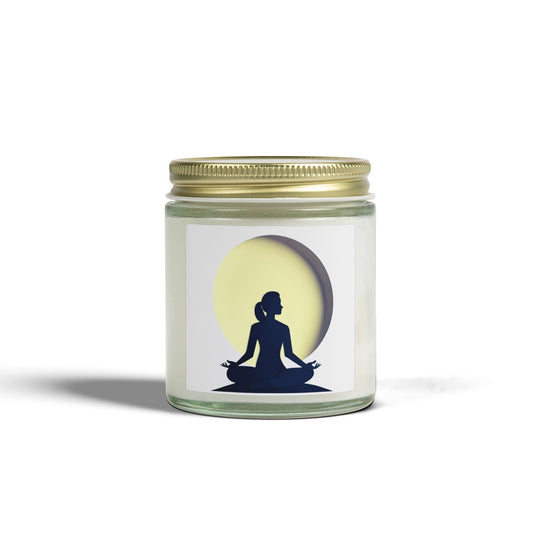 Yoga Moon Meditation Scented Candles, Coconut Apricot Wax (4oz, 9oz)