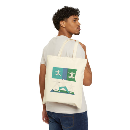 Yoga on the Mat Cotton Canvas Tote Bag