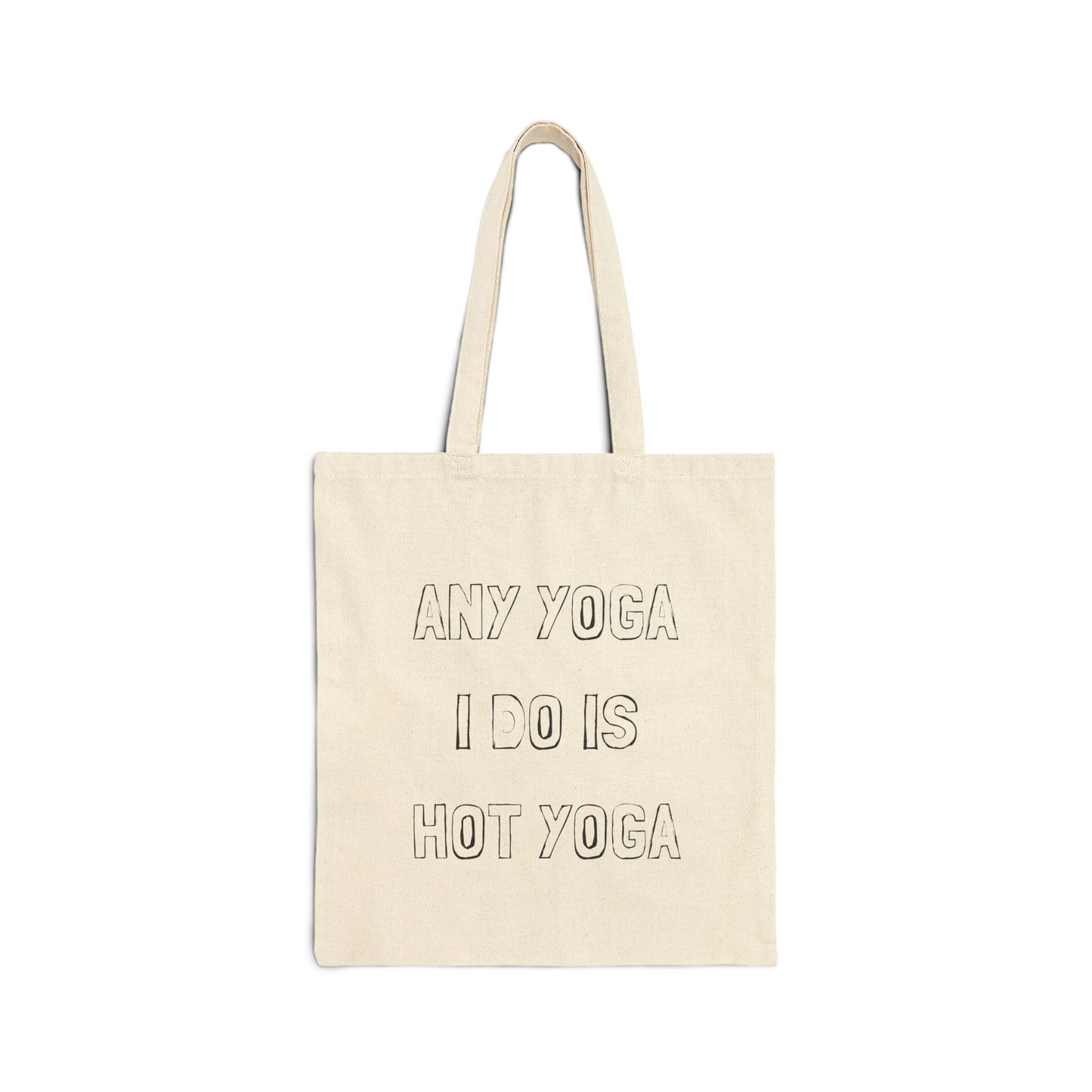 Hot Yoga Cotton Canvas Tote Bag