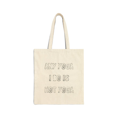 Hot Yoga Cotton Canvas Tote Bag