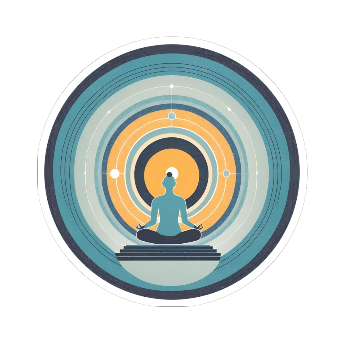 Circle of Meditation Kiss-Cut Stickers