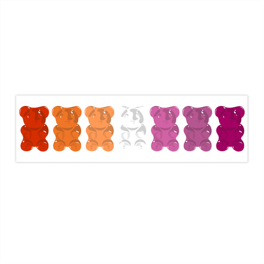 Lesbian Pride Gummy Bears Bumper Stickers