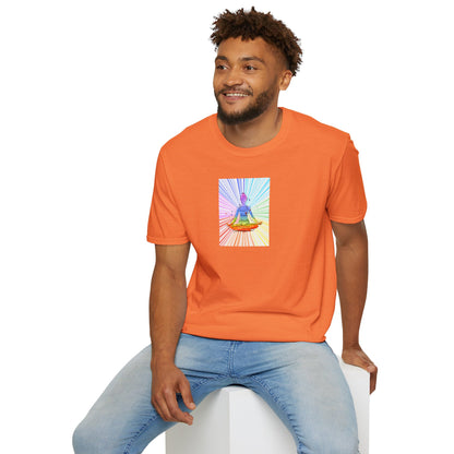 Fractal Rainbow Yoga Unisex Softstyle T-Shirt
