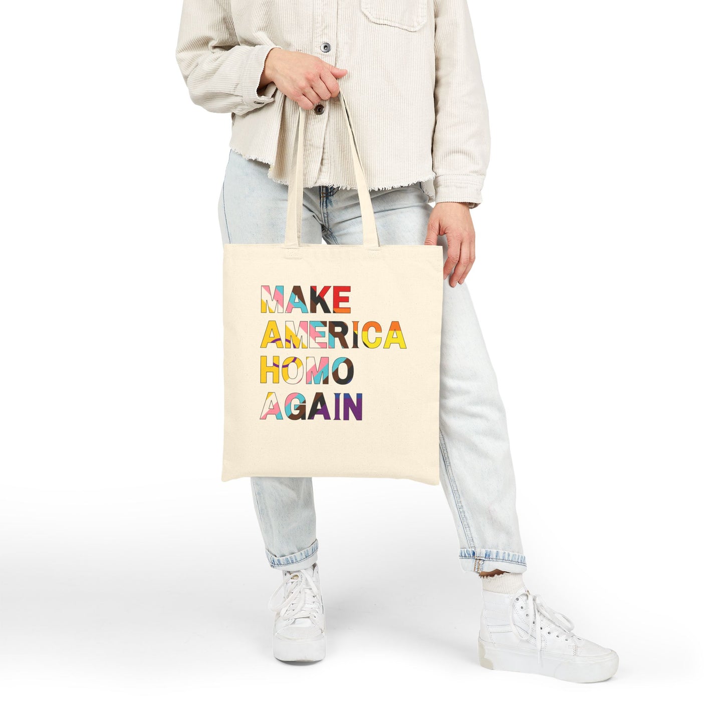 MAHA Make America Homo Again Pride Canvas Tote