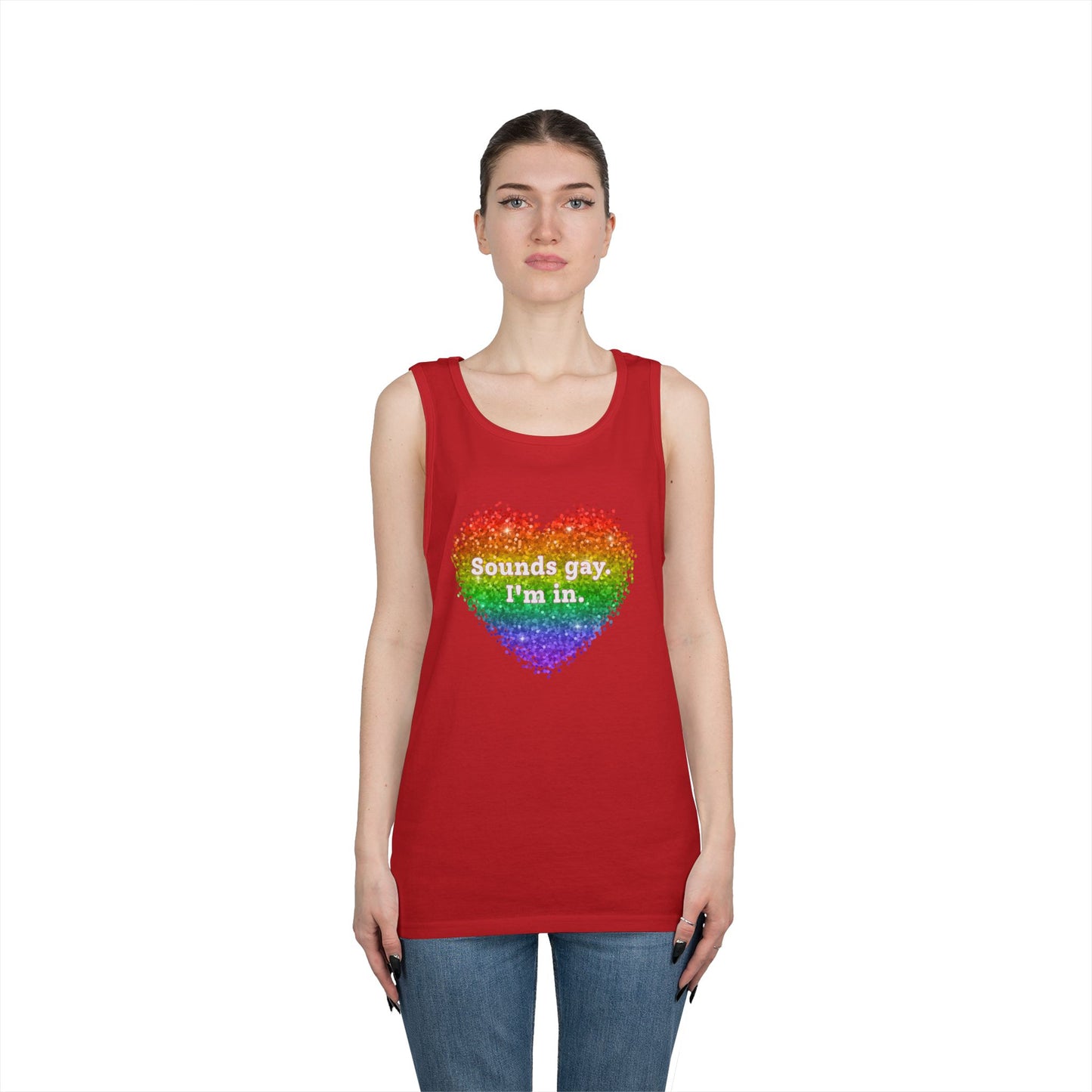 Sounds Gay I'm In Unisex Heavy Cotton Tank Top