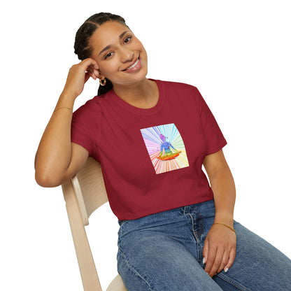 Fractal Rainbow Yoga Unisex Softstyle T-Shirt