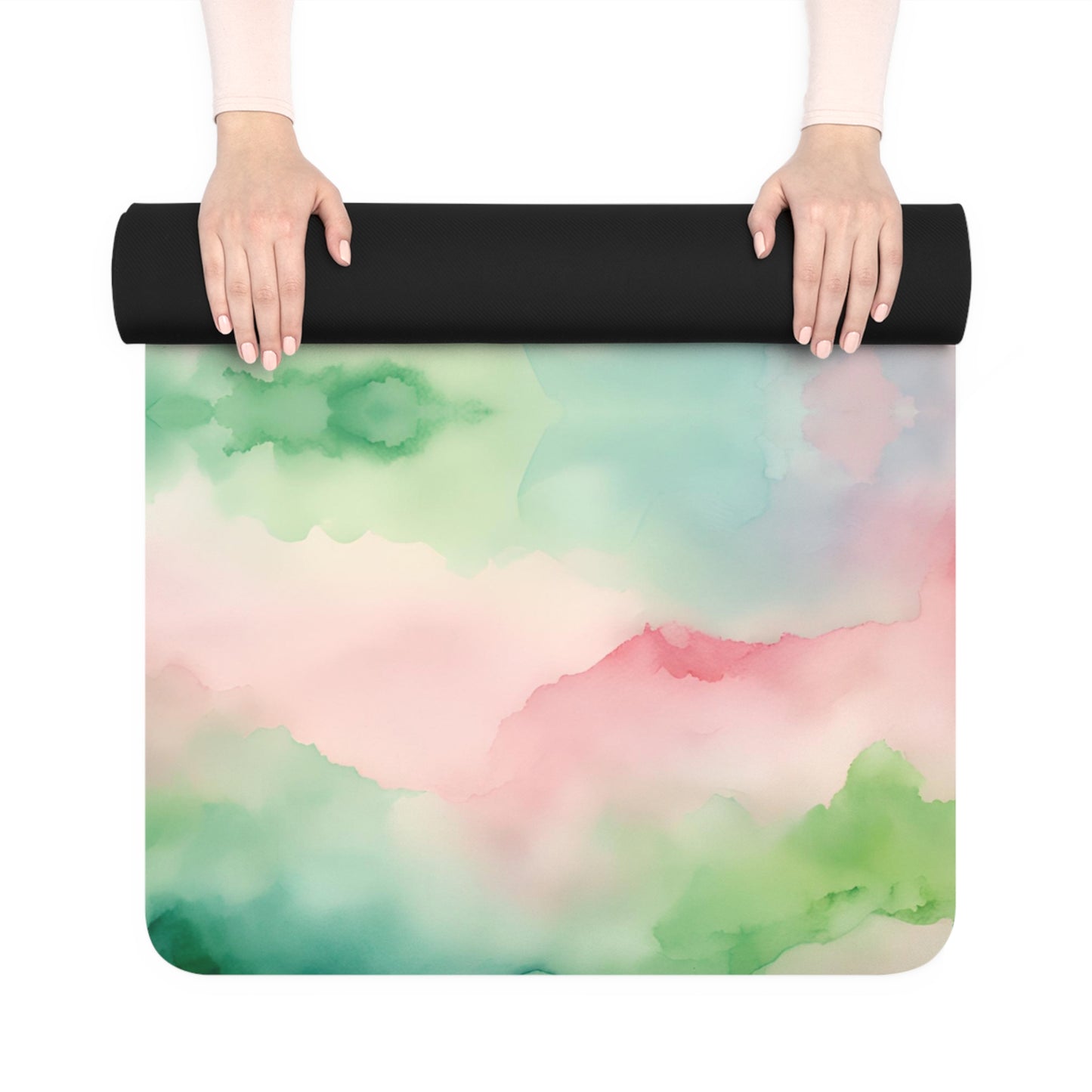 Yoga Is The Way Watercolor Rubber Yoga Mat