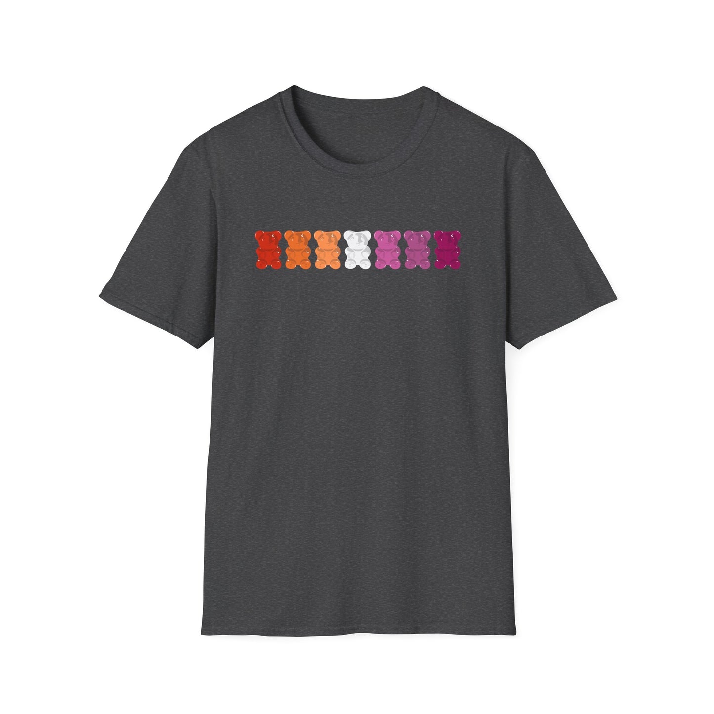 Lesbian Pride Gummy Bears Unisex Softstyle T-Shirt
