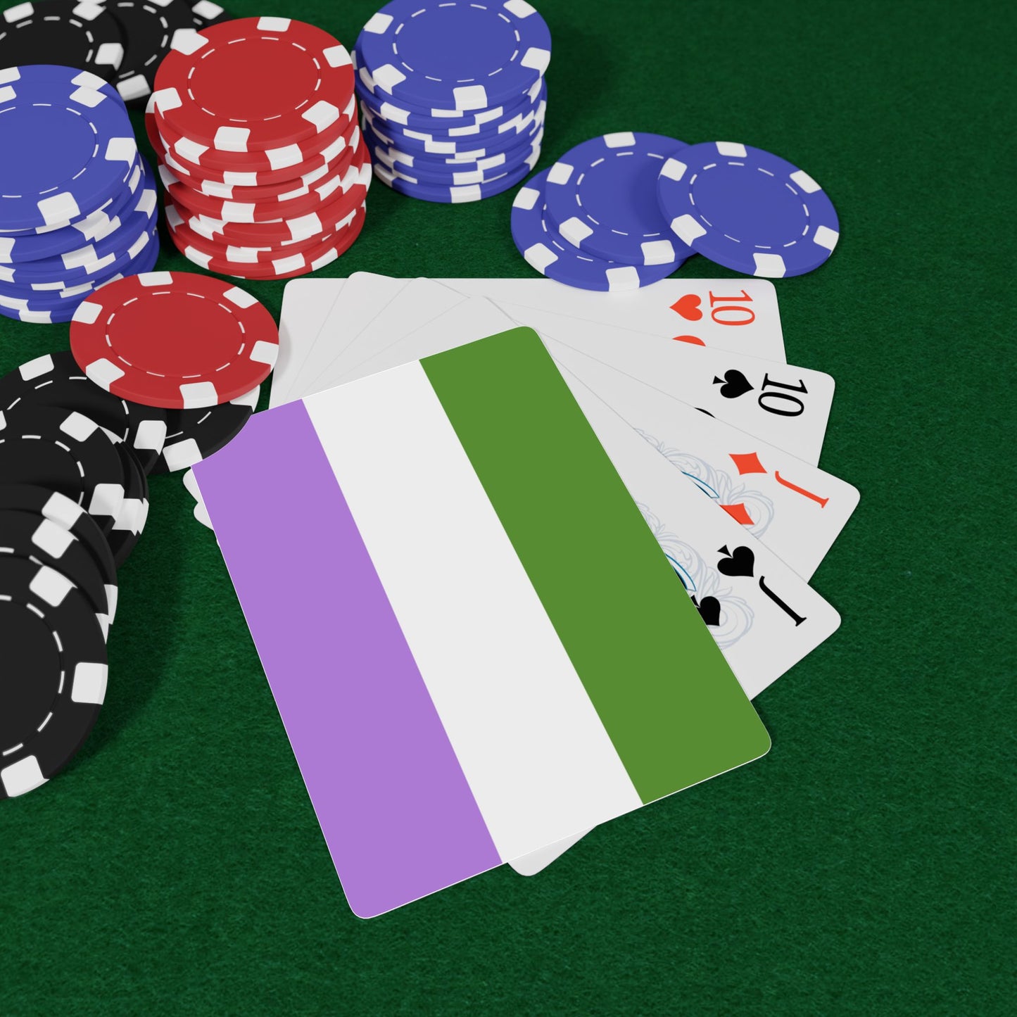 Genderqueer Pride Flag Playing Cards