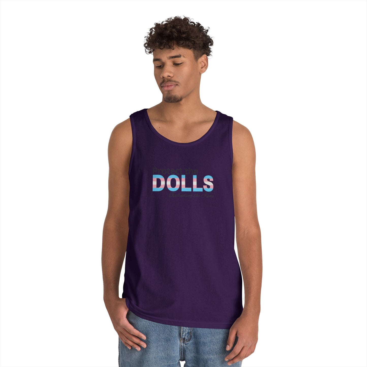 Protect the Dolls Including the Kens Unisex Heavy Cotton Tank Top