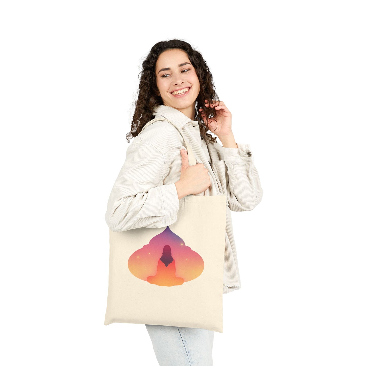 Mindful Meditation Cotton Canvas Tote Bag