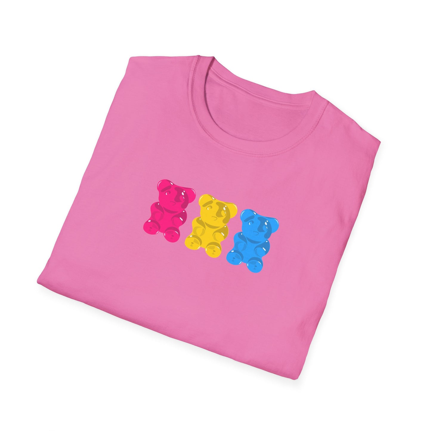 Pansexual Pride Gummy Bears Unisex Softstyle T-Shirt