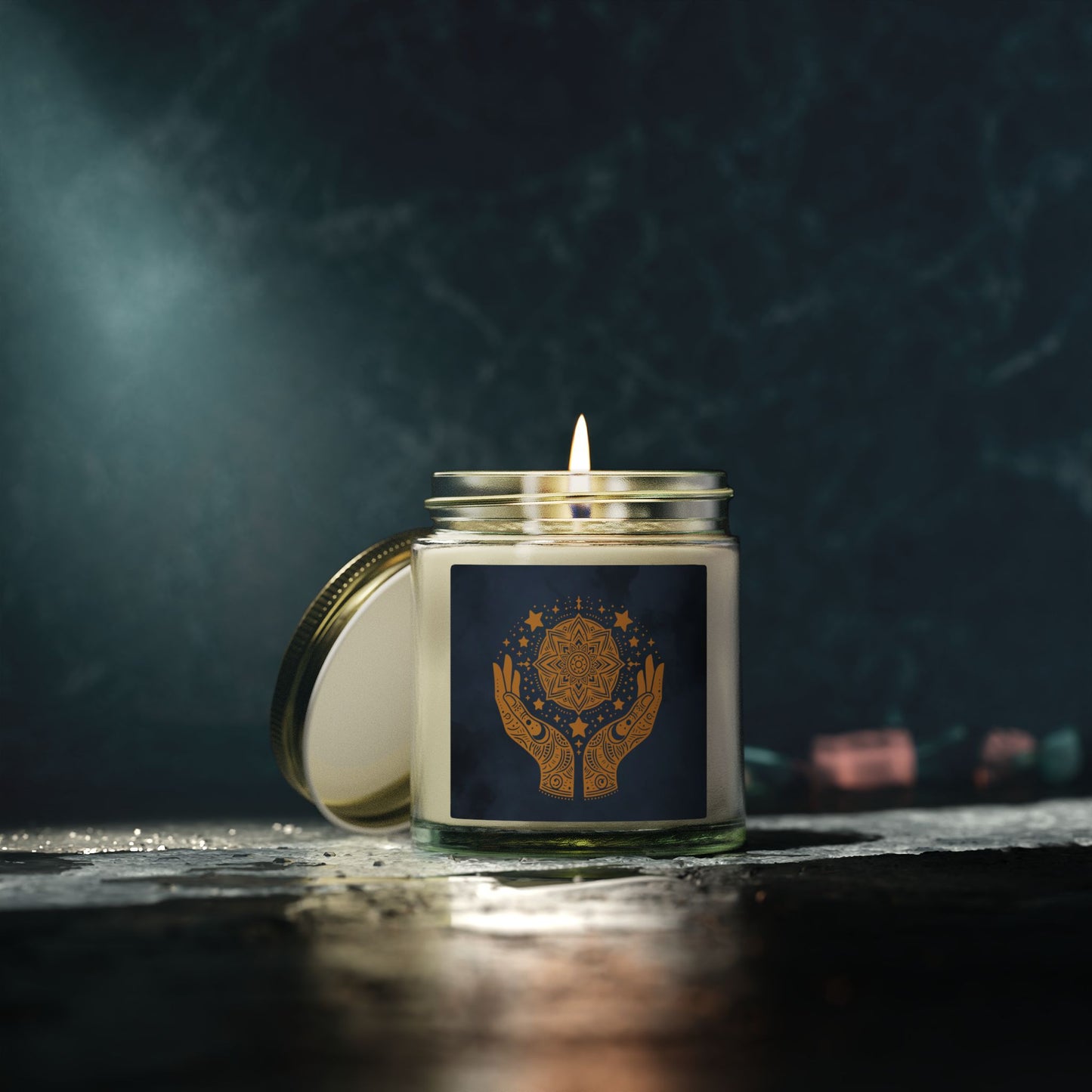 Cosmic Comforts Scented Candles, Coconut Apricot Wax (4oz, 9oz)