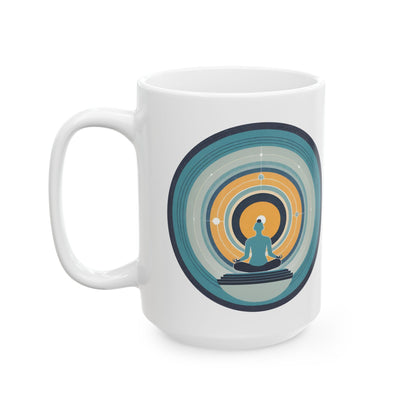 Circle of Meditation Ceramic Mug, (11oz, 15oz)