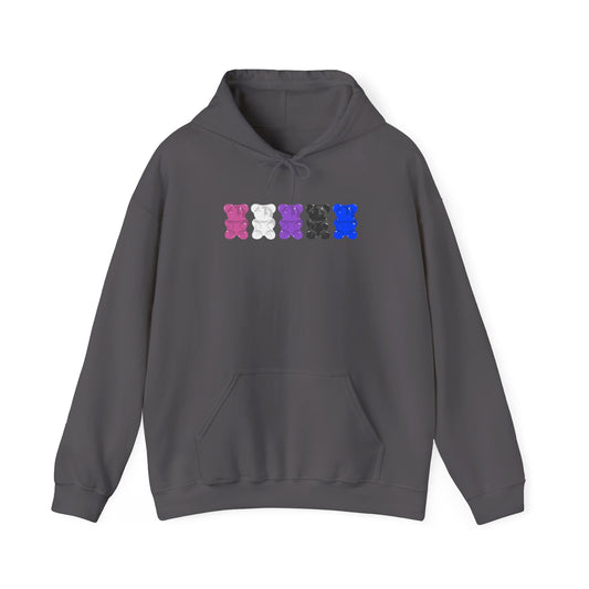 Genderfluid Pride Gummy Bears Unisex Heavy Blend™ Hooded Sweatshirt