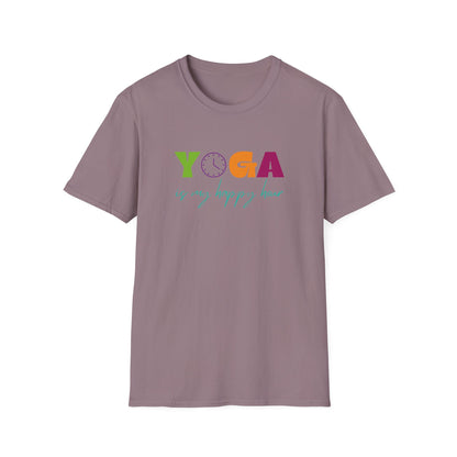 Yoga Is My Happy Hour Unisex Softstyle T-Shirt