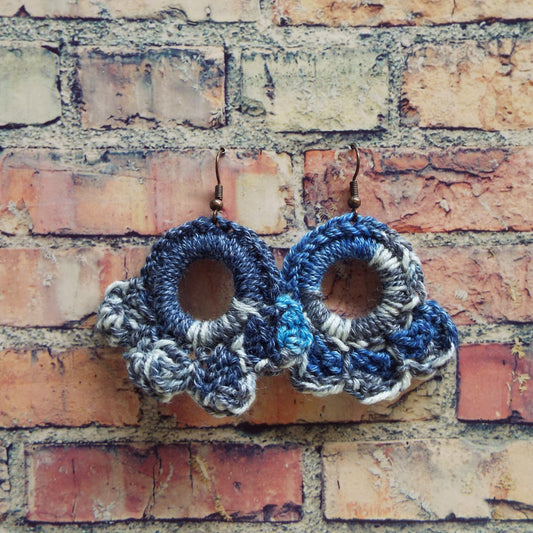 Rainclouds Handmade Crochet Earrings