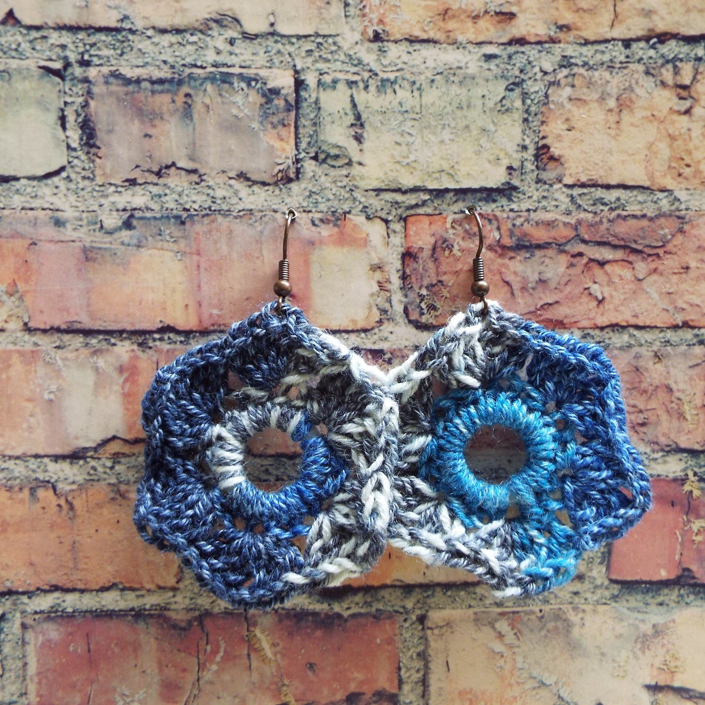 Crochet Mandala Handmade Earrings