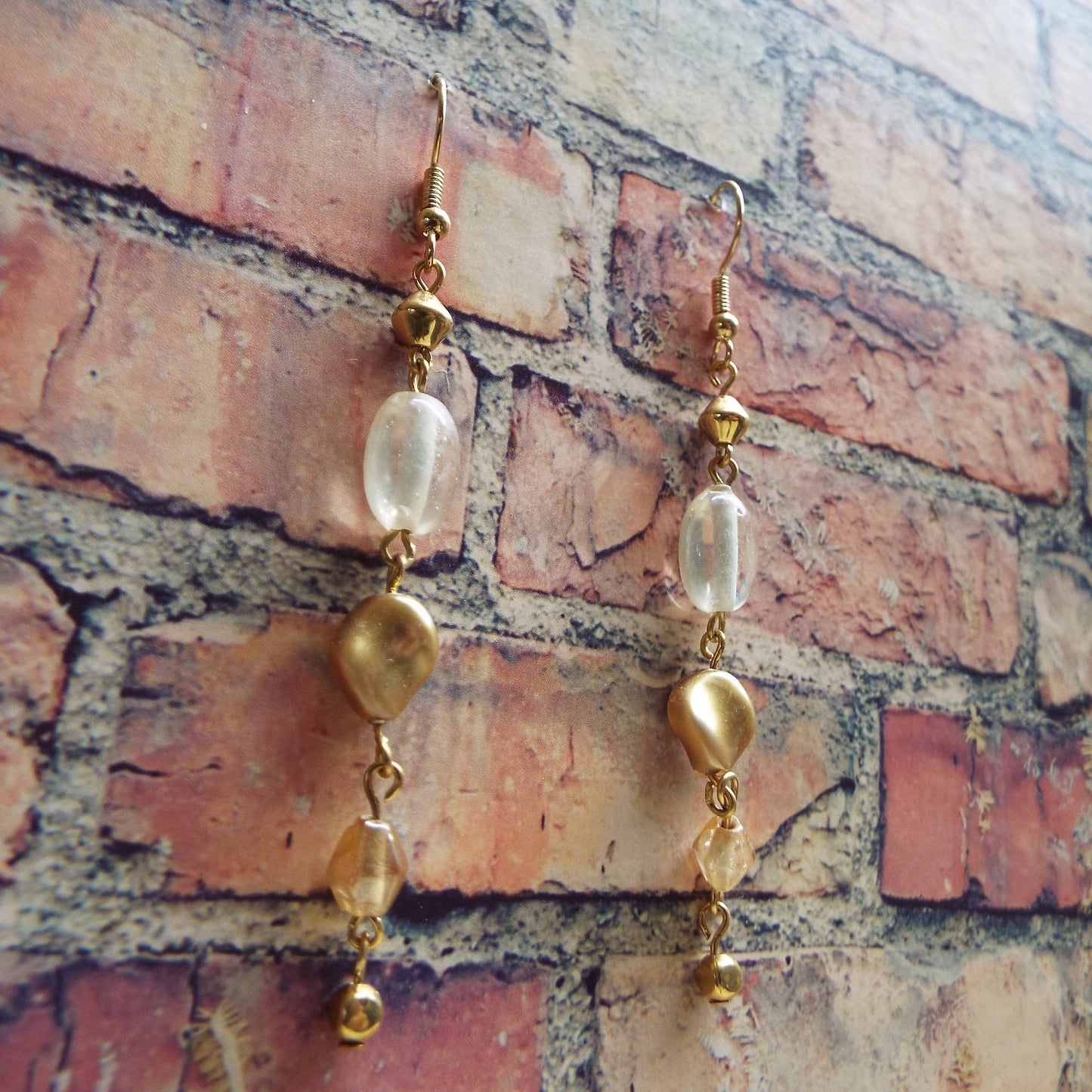Glass and Ceramic Beaded Handmade Earrings