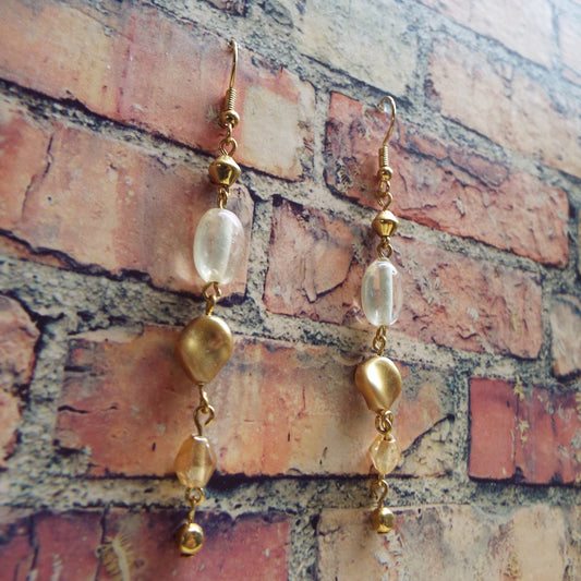 Glass and Ceramic Beaded Handmade Earrings