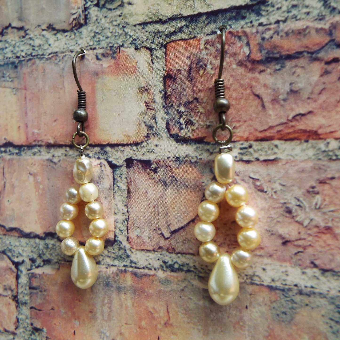 Teardrop Pearl Handmade Earrings