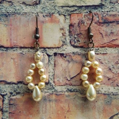 Teardrop Pearl Handmade Earrings