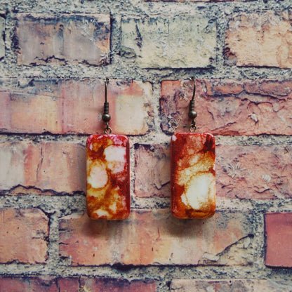 Mini Domino Alcohol Ink Earrings
