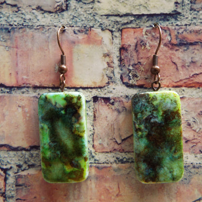 Mini Domino Alcohol Ink Earrings
