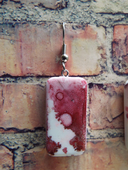 Mini Domino Alcohol Ink Earrings