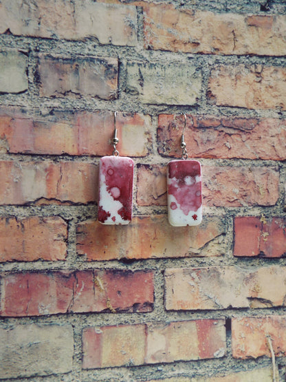 Mini Domino Alcohol Ink Earrings